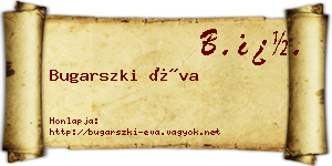 Bugarszki Éva névjegykártya